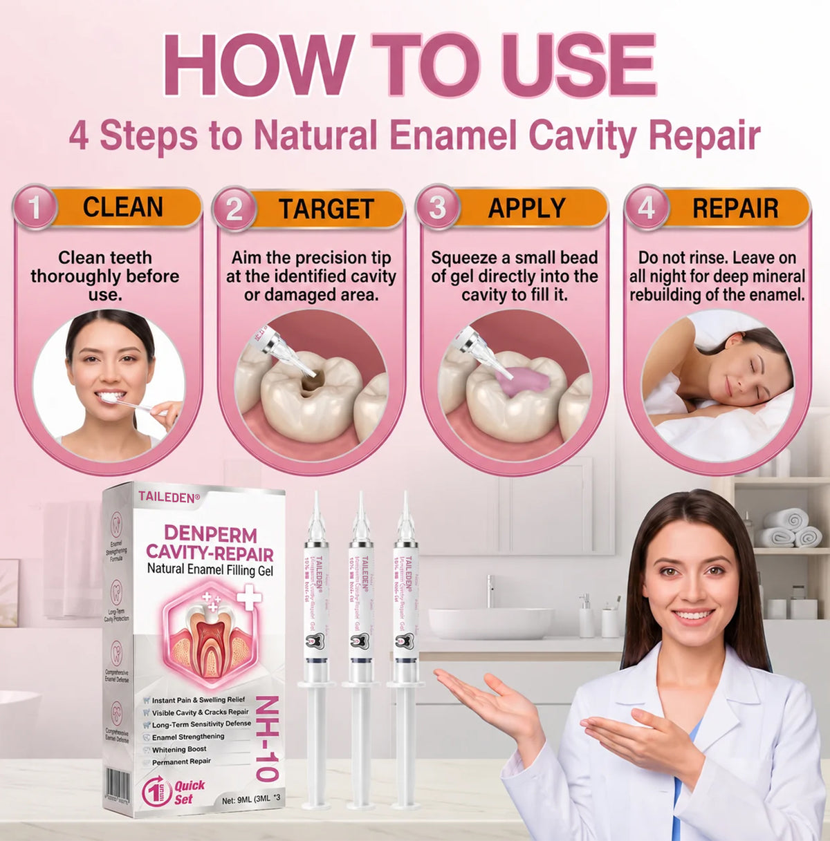 TAILEDEN®Cavity-Repair Natural Enamel Filling Gel
